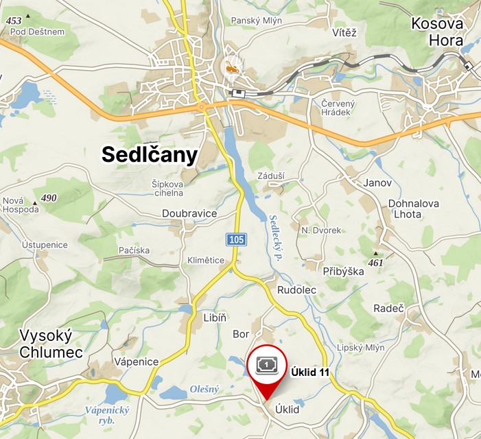 Penzion Ouklid na mapě